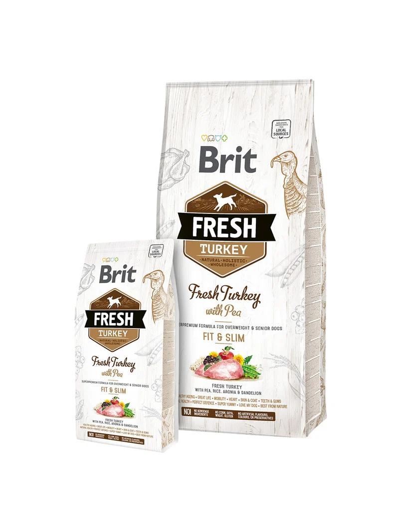Brit Fresh Adult Pavo y Guisantes Fit & Slim para Perros