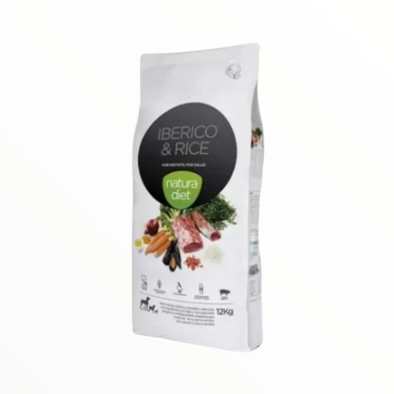 Natura Diet Ibérico y Arroz — Pienso Natural con Cerdo Ibérico para Perros