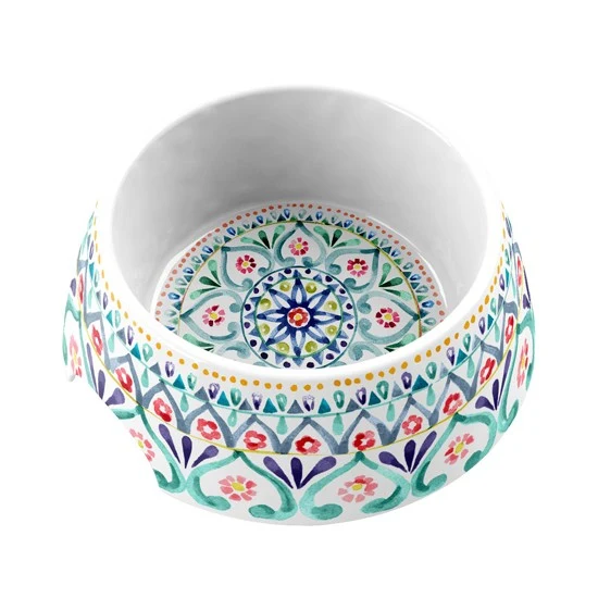 Comedero Boho de Melamina para Perros — Bowl Estilo Boho