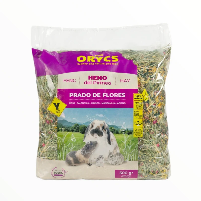 Miniorycs Heno del Pirineo con Flores 500g