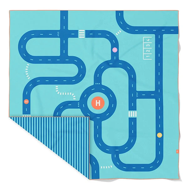 Toalla Playa Juego Carreteras XL 180x180cm