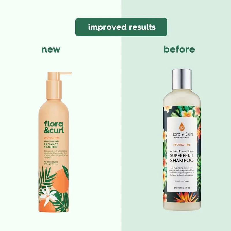 Flora & Curl Protect Me Citrus Superfruit Radiance Shampoo 300ml