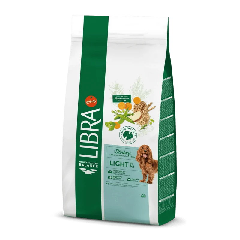 Libra Light in Fat Pavo y Cereales Integrales Pienso Bajo en Grasa para Perros