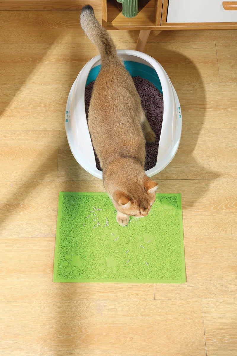 FOOTPRINT Cat Litter Mat Green