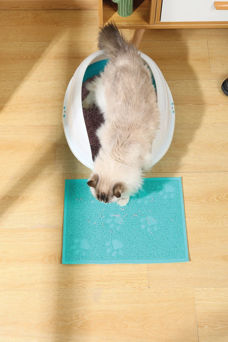 FOOTPRINT Cat Litter Mat Blue