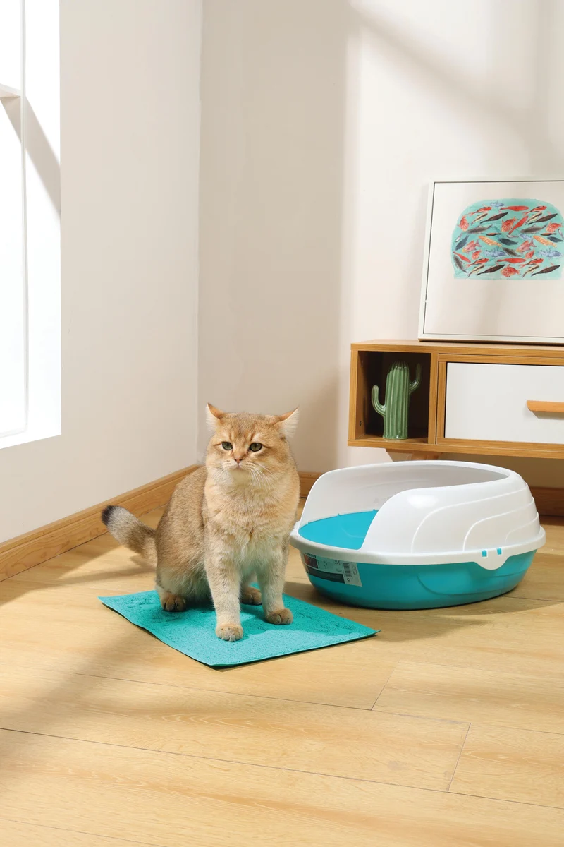 FOOTPRINT Cat Litter Mat Blue