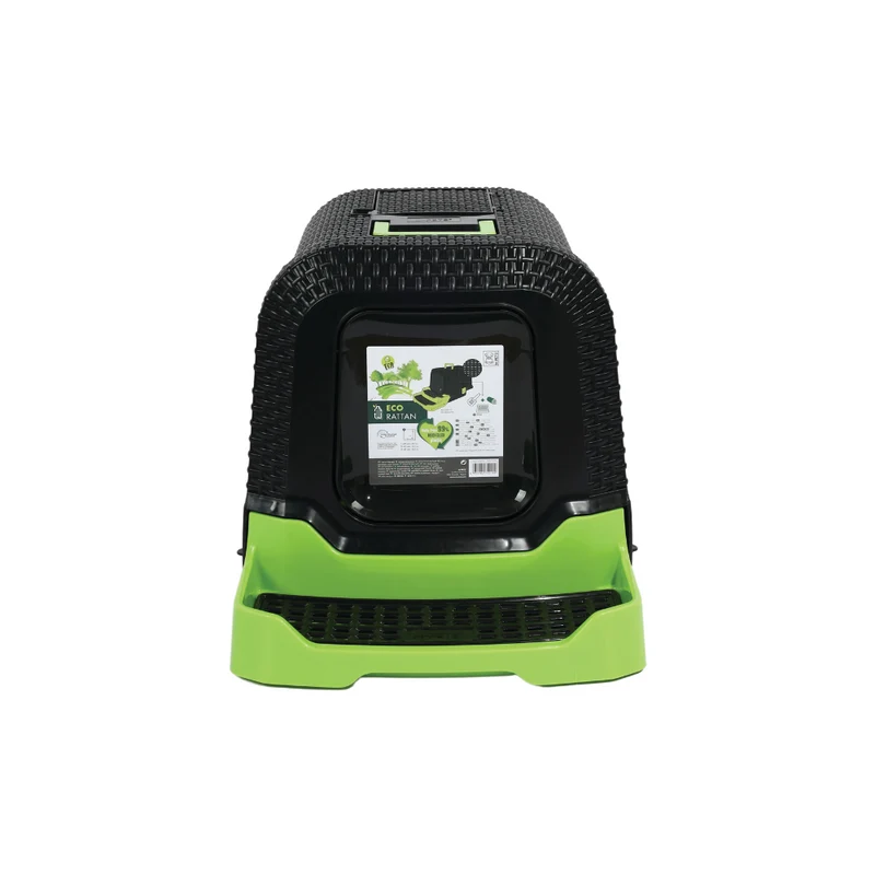 ECO RATTAN Cat Litter Box Black & Green