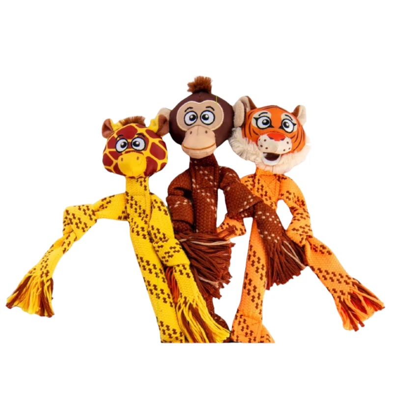 Rogz Scrubz Safari — Juguete Dental Interactivo 3 en 1 para Perros