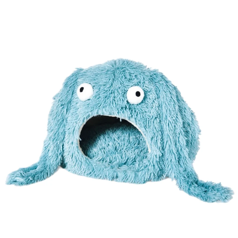 Rascador Monster Turquesa para Gatos — Diseño Divertido con Sisal