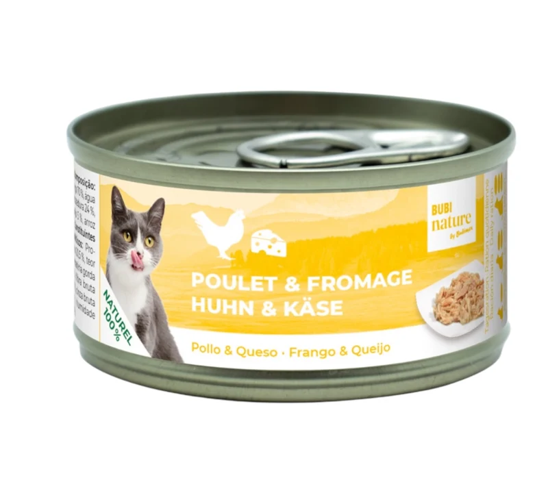 Bubi Nature Cat Pollo y Queso — Comida Húmeda Complementaria para Gatos