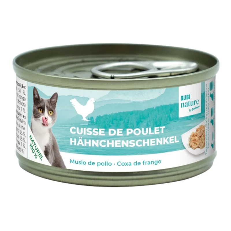 Bubi Nature Cat Muslo de Pollo — Comida Húmeda Complementaria para Gatos