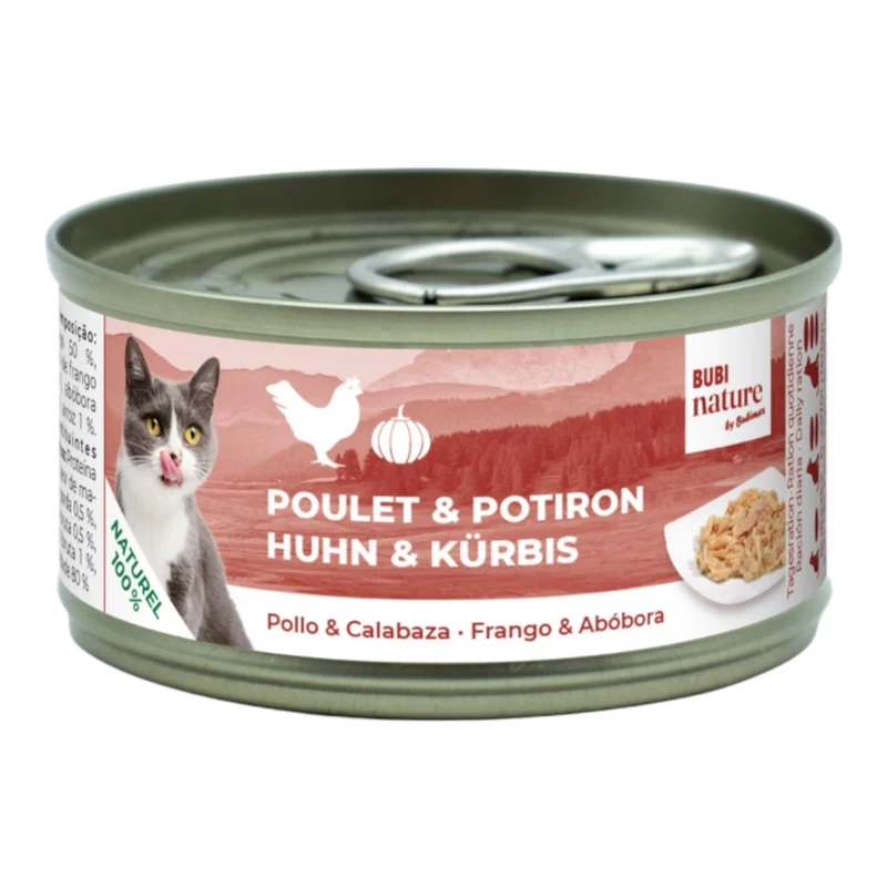 Bubi Nature Cat Pollo y Calabaza — Comida Húmeda Complementaria para Gatos