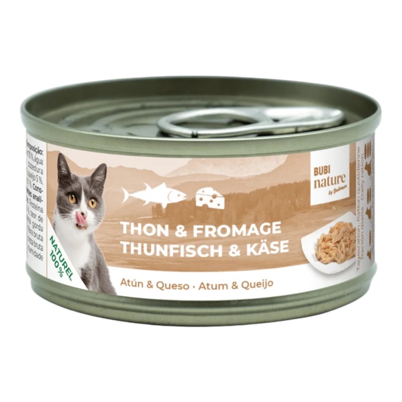 Bubi Nature Cat Atún y Queso — Comida Húmeda Complementaria para Gatos