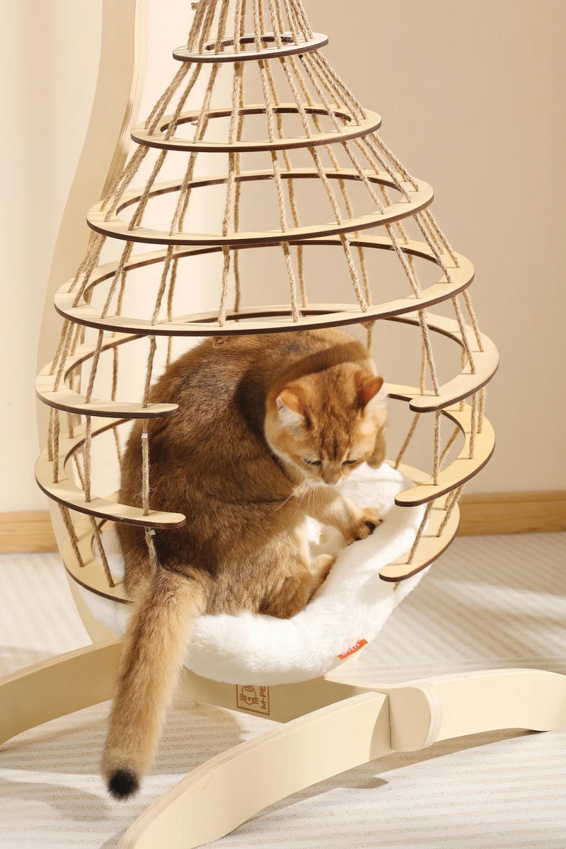 Cloud Hanging Cat Bed with Cushion