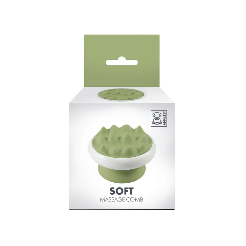 SOFT Massage Soft Comb - Coarse Teeth Green