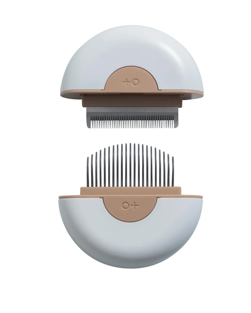 2 in 1 Mini Pet Comb for long hair - Brown