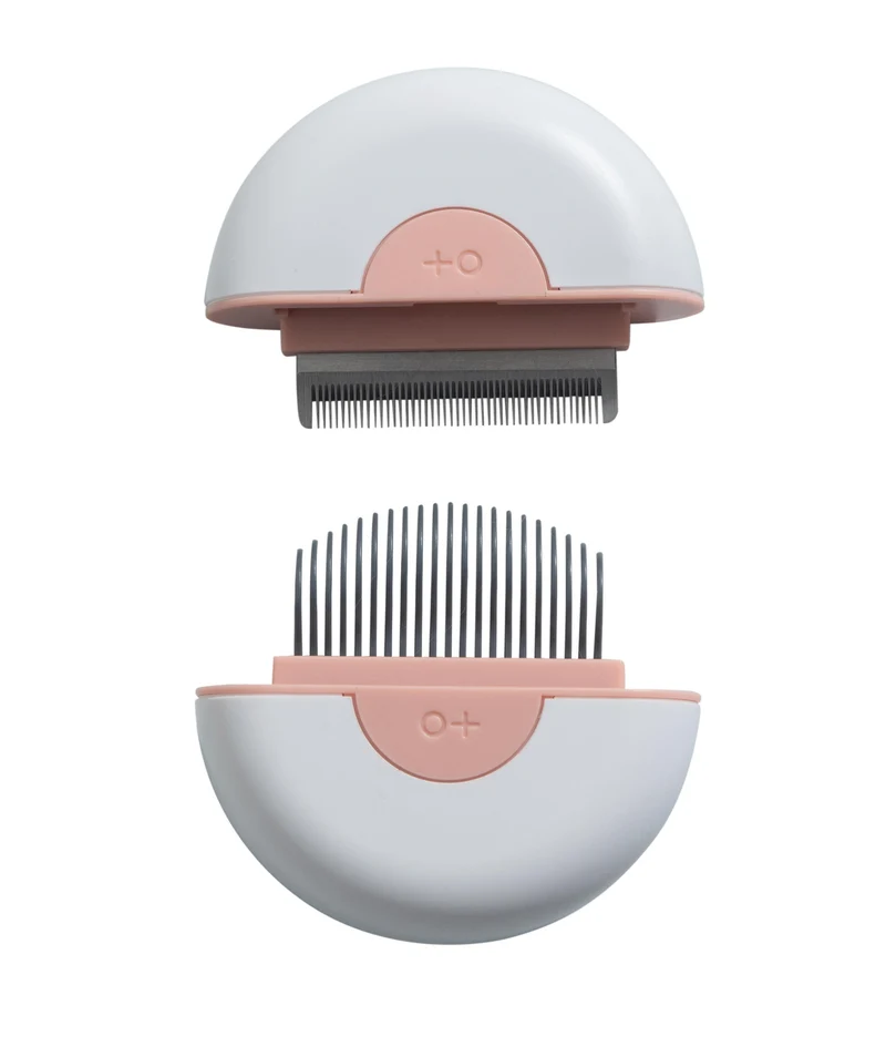 2 in 1 Mini Pet Comb for long hair - Pink