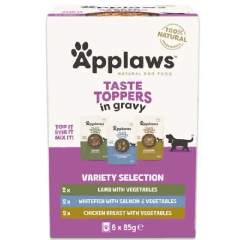 Applaws Dog Sobre Topper Surtido Salsa Multipack, 6x85 gr