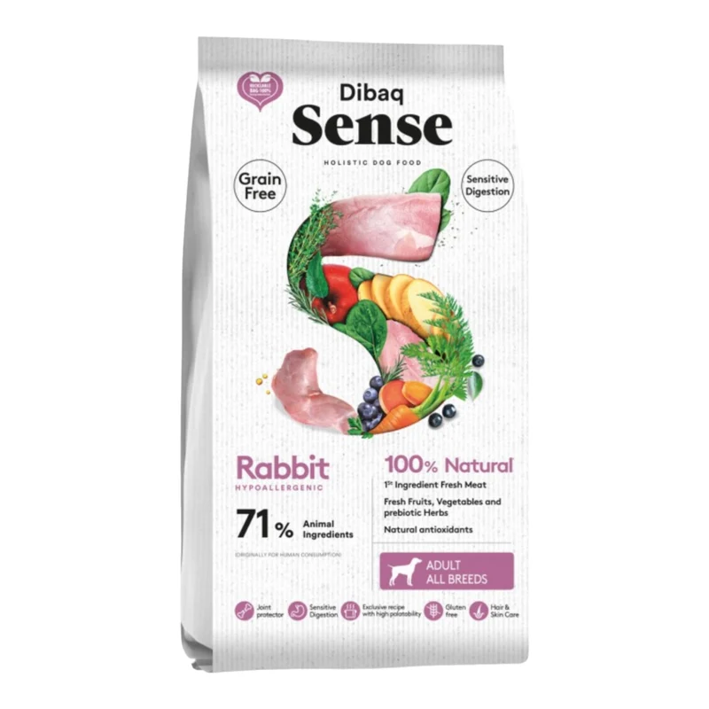 Dibaq Sense Grain Free Conejo — Pienso Holístico para Perros Adultos
