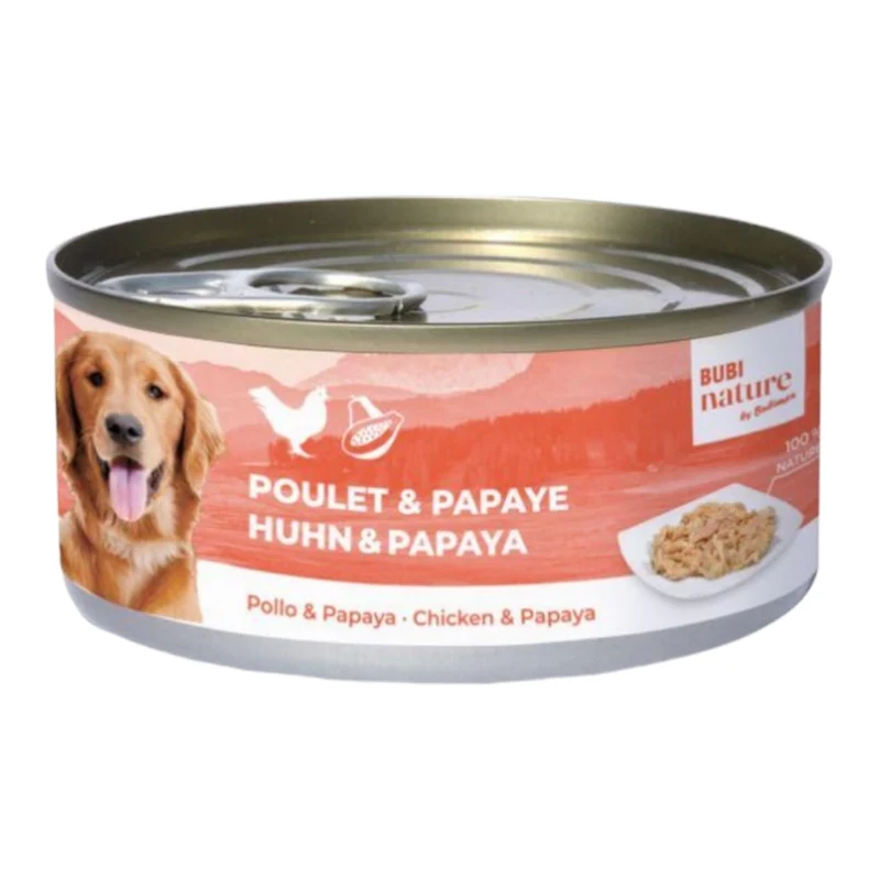 Bubi Nature Dog Pollo y Papaya — Comida Húmeda Complementaria para Perros
