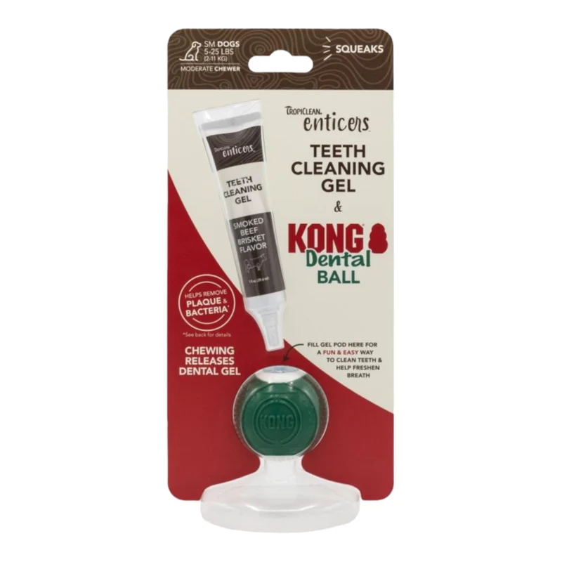 KONG Dental Kit para Perros — Cepillo y Pasta Dental Canina