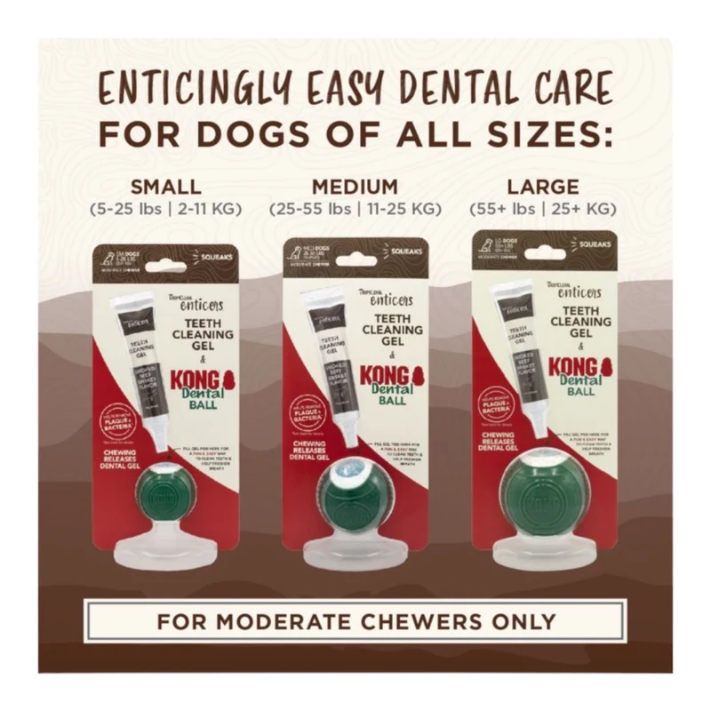 KONG Dental Kit para Perros — Cepillo y Pasta Dental Canina