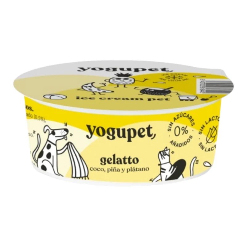 Yogupet Helado Tropical Coco, Piña y Plátano para Perros — Refrescante