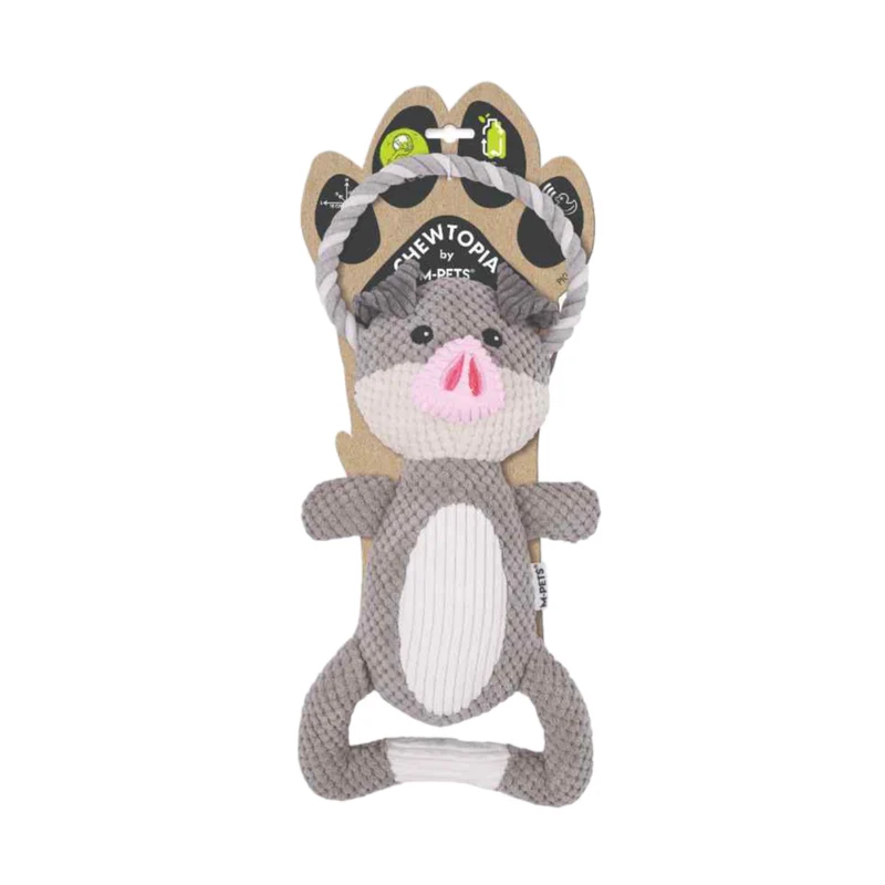 Chewtopia Peluche Cerdito para Perros — Juguete Resistente con Sonido