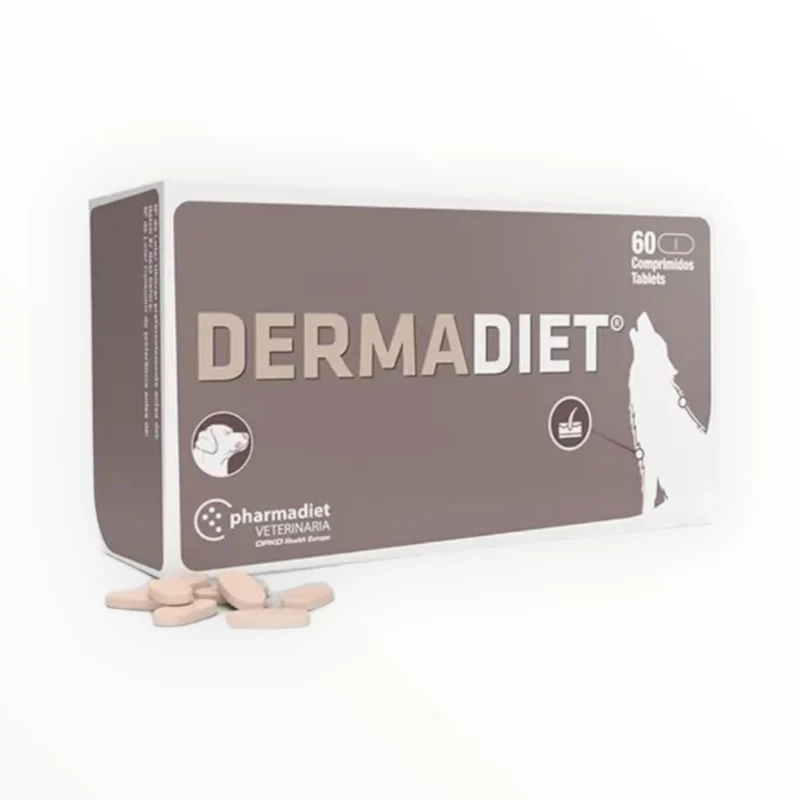 Pharmadiet Dermadiet Zinc — Comprimidos Colágeno y Omega 3 para Piel y Pelo de Perros