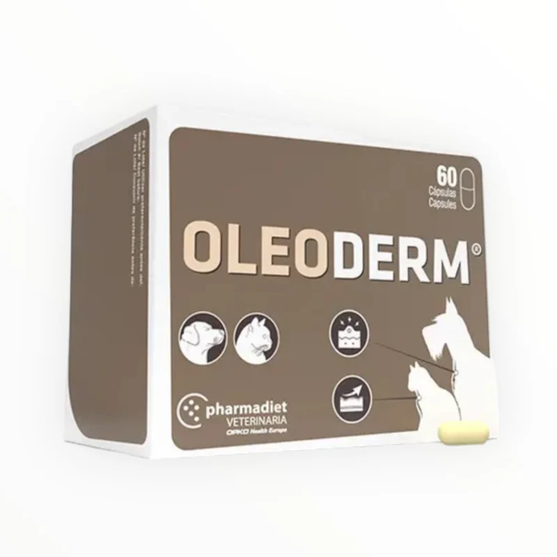 Pharmadiet Oleoderm — Cápsulas Omega 3 para Hipersensibilidades Dérmicas en Perros y Gatos
