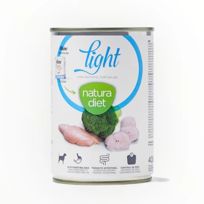 Natura Diet Comida Húmeda Light Pavo y Vegetales para Perros — Paté Control de Peso