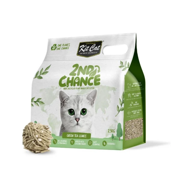 Kit Cat Arena Eco 2nd Chance - Hojas de Te Verde, Guisante y Yuca- 7L- 2.5KG