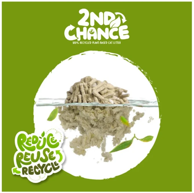 Kit Cat Arena Eco 2nd Chance - Hojas de Te Verde, Guisante y Yuca- 7L- 2.5KG