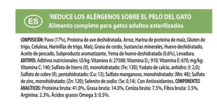 Pro Plan Liveclear Esteriliz Pavo 1,4 K