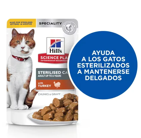 Hill's Science Plan Adult Sterilised Pavo (Bolsita 12x85 Gr)