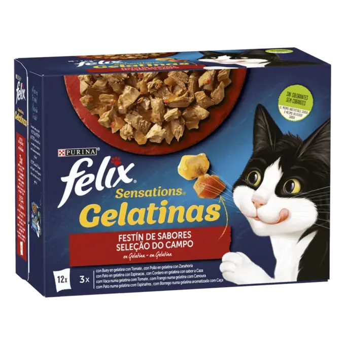 Purina Felix Sensations Festín De Sabores Sobres En Gelatina 4x85g