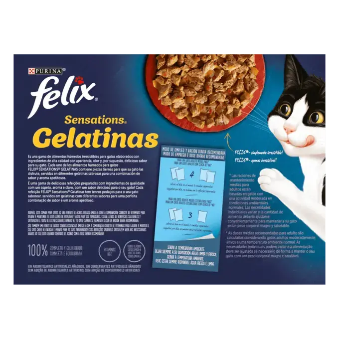 Purina Felix Sensations Festín De Sabores Sobres En Gelatina 4x85g
