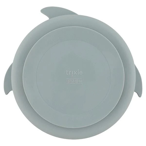 Plato Ventosa Trixie Divisiones Silicona Tiburón