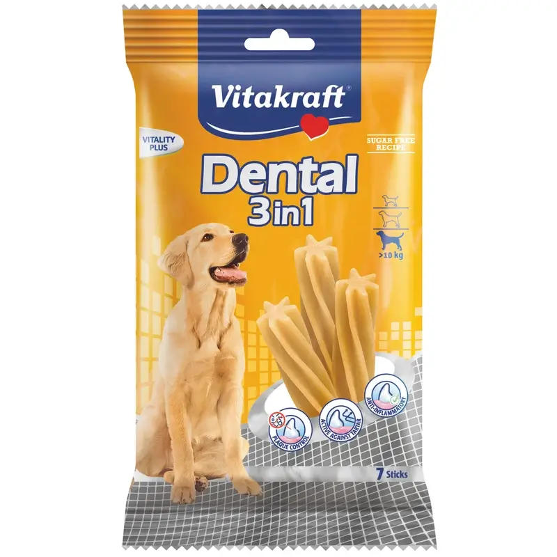 Vitakraft Dental 3En 1 Perro Mediano 12x180 gramos