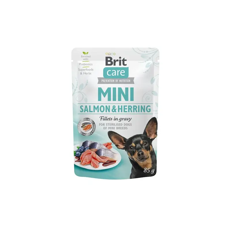 Brit Care Dog Mini Salmón Arenque Pouch 24x85 gramos