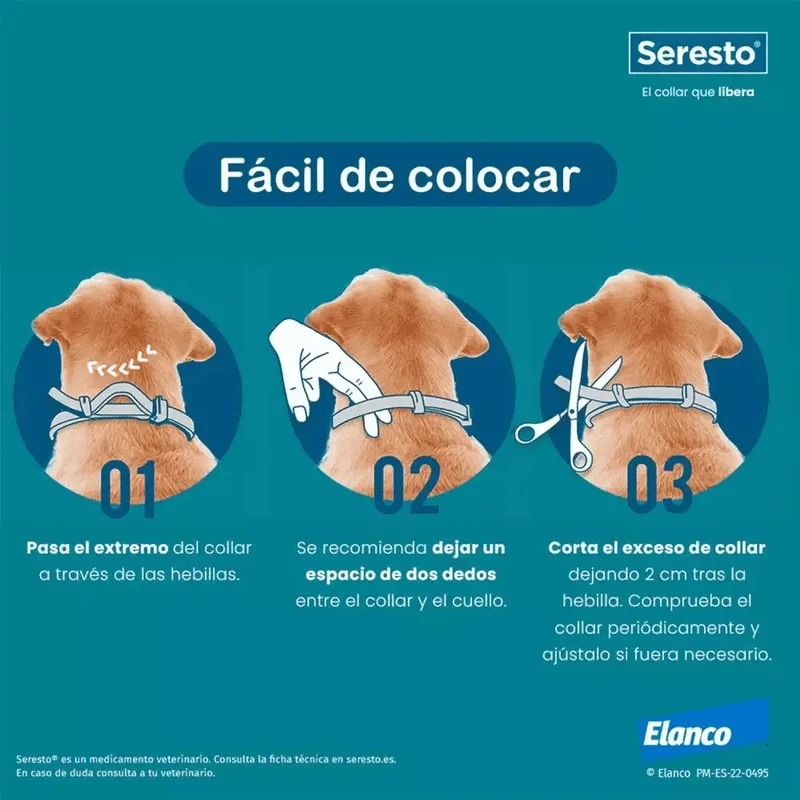 Seresto Collar Antiparasitario para Perros Protección contra Pulgas, Garrapatas, Piojos y Mosquito