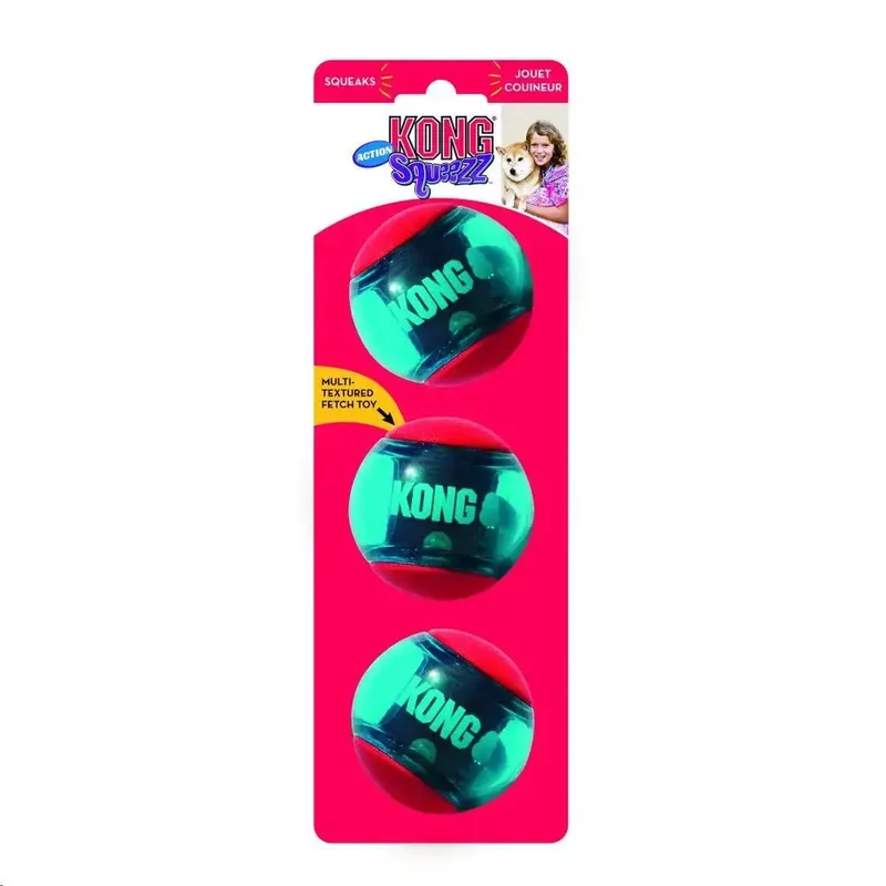 KONG Juguete Perro Squeezz Action Red Medium