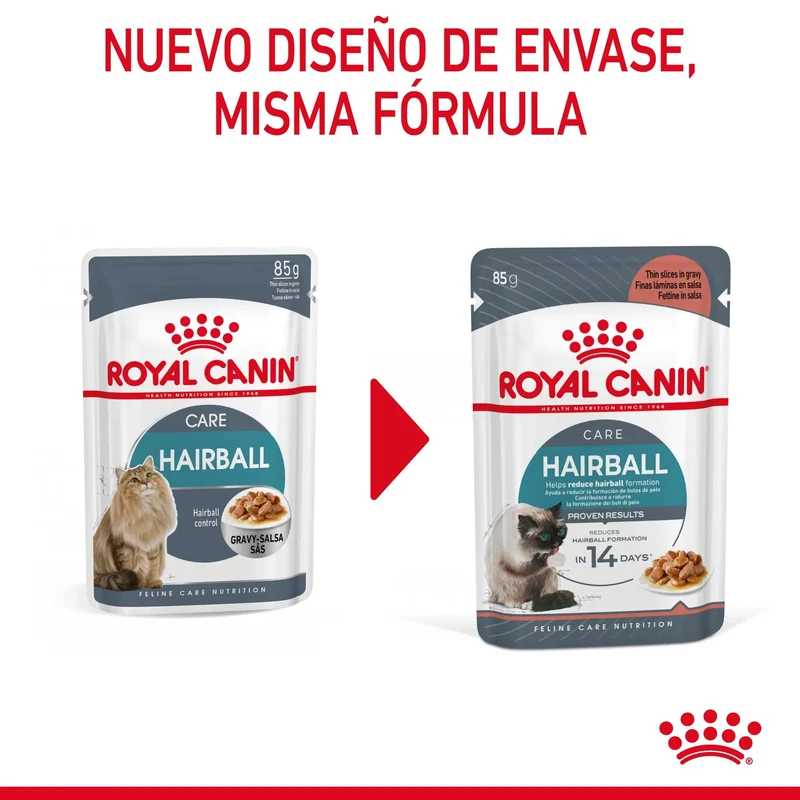 Royal Canin Hairball Care Finas Láminas en Salsa 85 g Húmedo para Gatos
