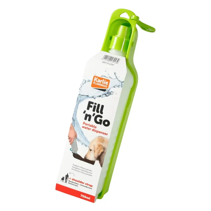 Karlie Botella Bebedero Portátil para Perros 750 ml Ideal para Viajes y Excursiones