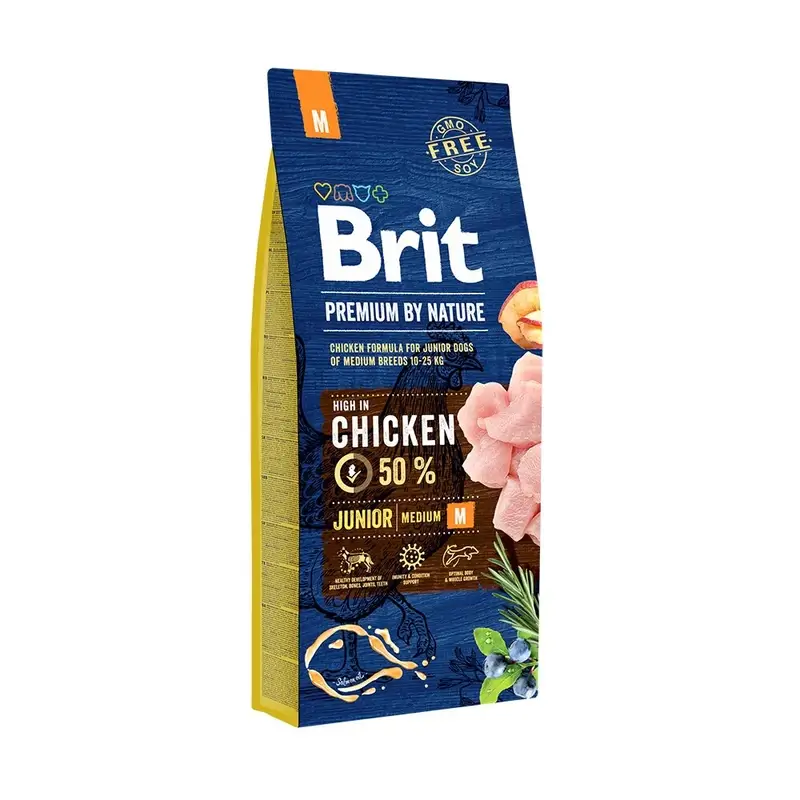 Brit Premium Dog Nature- Junior M 15Kg