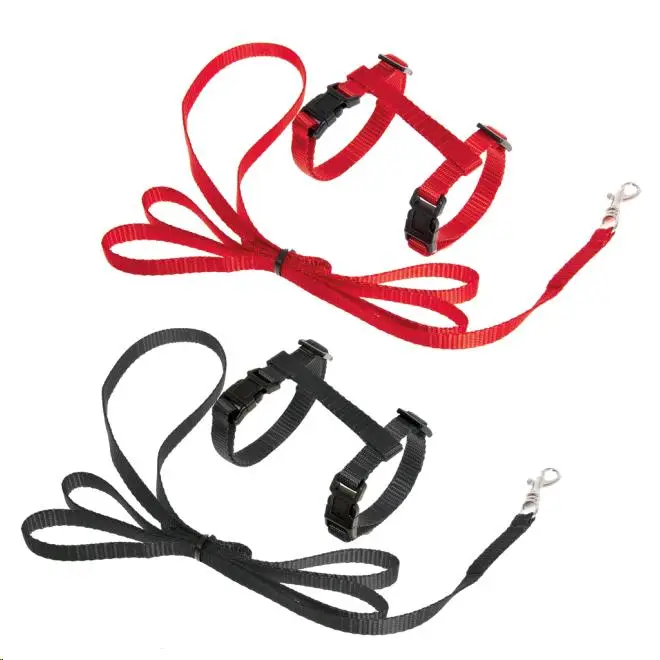 Flamingo Set Arnés Gatito Rojo/Negro 110 cmx10Mm