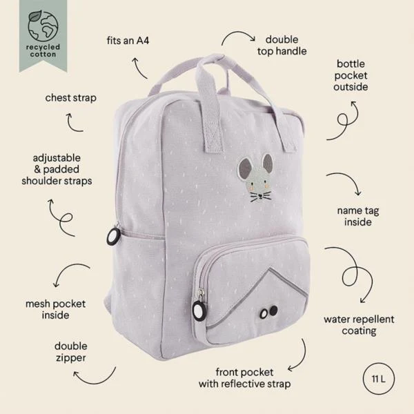 Mochila Trixie Ratón Mrs Mouse Grande