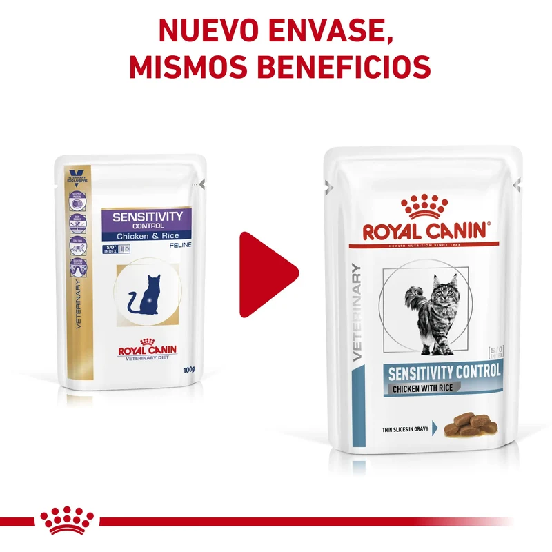 Royal Canin Veterinary Sensitivity Control Pollo con Arroz Sobre 85 g Húmedo para Gatos
