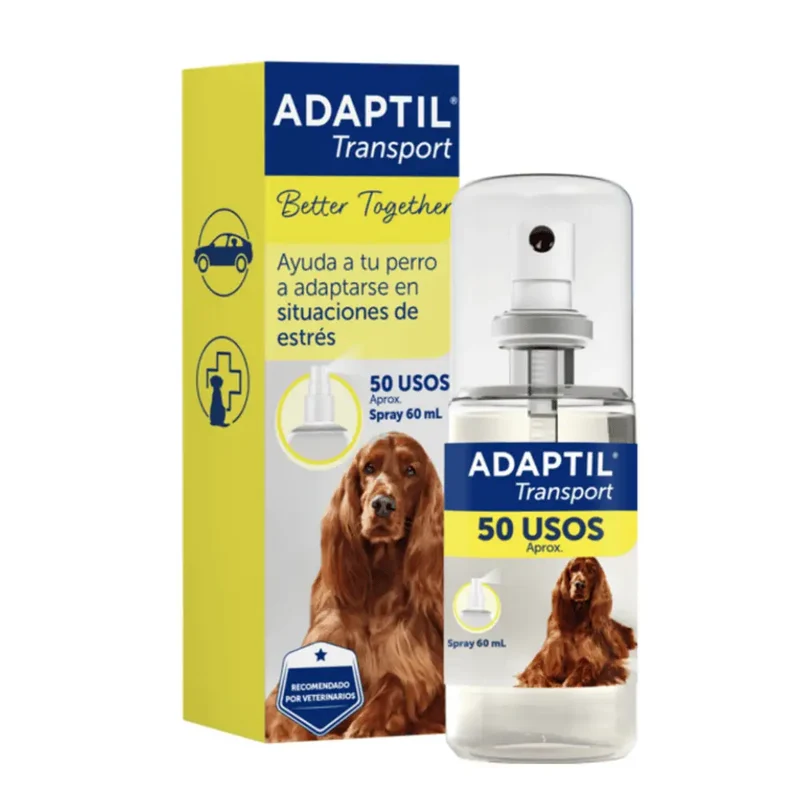 Adaptil Transport Spray Antiestrés para Perros 60 ml - Viajes, Transporte, Veterinario
