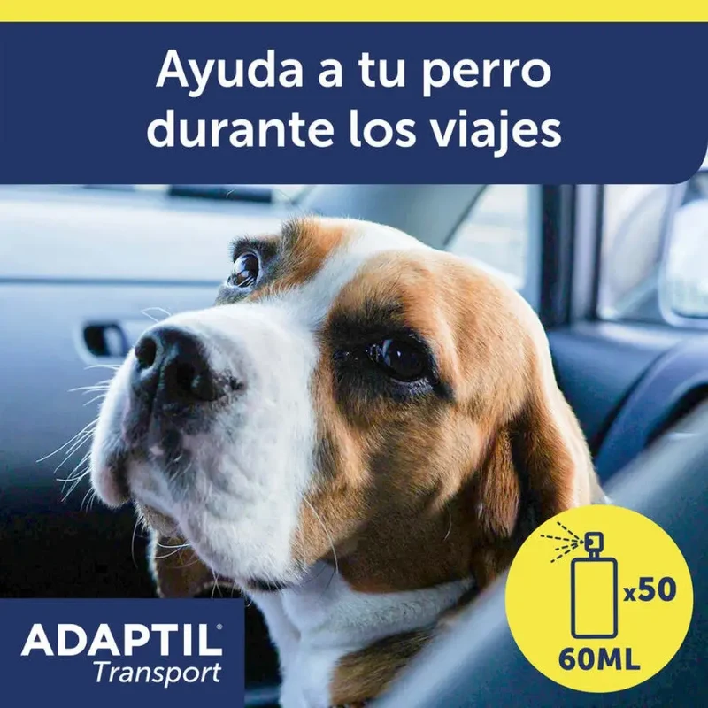 Adaptil Transport Spray Antiestrés para Perros 60 ml - Viajes, Transporte, Veterinario